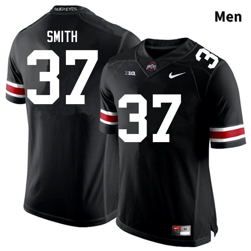 Men's Ohio State Buckeyes #37 Garrison Smith Black Authentic College Stitched Football Jersey 23AD040ON